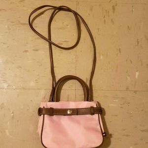 Pink and brown kids mini purse